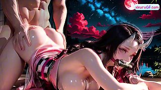 Would you doggy this busty demon girl and fill her?