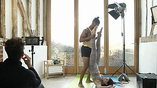 Romeo's massive cock ravages Adreena's phony funbags in a dirty interracial bang