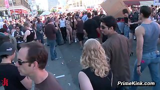 Payton Bell Trussed and Dazed in Public