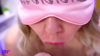 Close-up blowjob ASMR with big cumshot