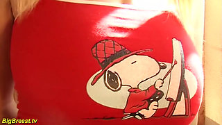 Pigtail teen bouncing her monster boobs