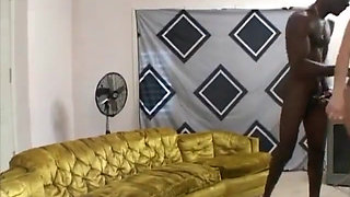 Brunette milf gets ass fucked before cum spills on her tits in interracial sex