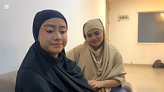 My stepbrother's visit ends up putting inexperienced Muslim women to suck cock part 1