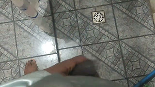 Scare in the bathroom