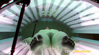 Czech Solarium 10: Shaved Pussy in Solarium, No Fucking Shame