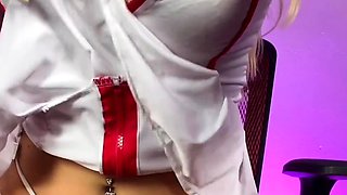 Great Big Boobs On Masturbating Redhead