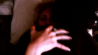 Amateur blonde teen sucks cock in POV in bathroom