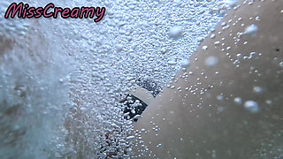 Flashing My Pussy in Front of a Student in Swimming Pool and Helps Me Masturbate - It's Very Risky with People Near