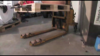 Kirsten Hogtied Cleavegagged Forklifted
