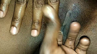 She prefers fingers in her vagina.
