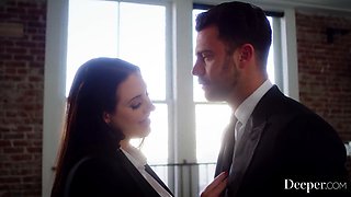 Thicc Brunette Hoe Fucks Her Boss After Business Trip