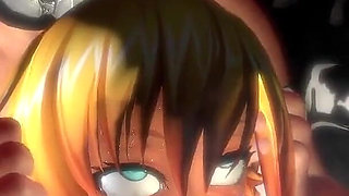 Anime Cowgirl Sex Cage Wrestling Deepthroat and Anal Pounding