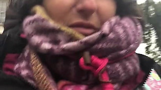 Flashing My Tit with Rock Hard Nip in Fucking Filthy Weather