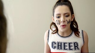 Slutty cheerleader teen stepsis pounded
