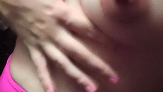Teen Shows Small Tits and Bounces Them