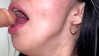 Playful Cowgirl Has Fun with a White Cock and Masturbates Until She Cums All Over