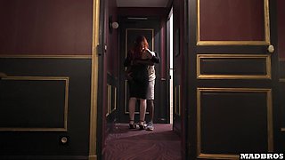 Hefty Backside French Ginger-haired Gets Humped & Creampied Back From A Soiree!!!