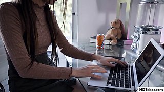 Brunette Geek Girl Maya Woulfe in Steamy Taboo Fuck Fest with Roomies Blonde Brunette Girlfriend