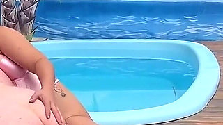 I Filmed These 3 Hotties Masturbating in the Pool