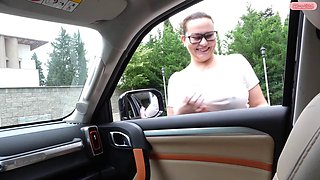 Cheating Wife Oksana Katysheva Deepthroats Jack 23s Massive Cock in Car After Hello Gre