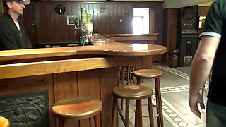 Mature couple pissing fetish in the toilet