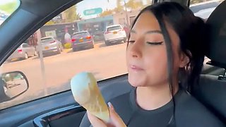A stranger interrupted my workout and gave me a great blowjob in her car - PUBLIC SEX