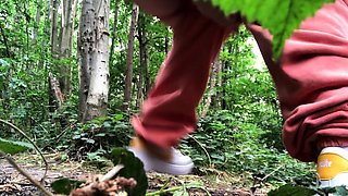 Sexy redhead ass fucked outdoors