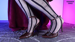 Jizz on My Hot Stockings and Shoes