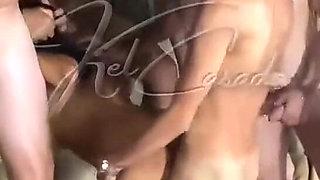 Gangbang with the Sluttiest Married Woman in Floripa, 7 Men Fucking Her Hairy.
