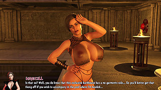 Bathhouse Fuck with Krecill - Conan Grinds His Monster Cock on Her Massive Boobs & Destroys Her Fat Ass