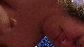 Handjob for Hubby & His Dick Between My Tits Pt.1