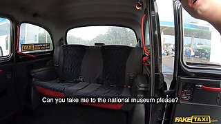 Faux taxi - hot russian Lucy Heart attempts english cock