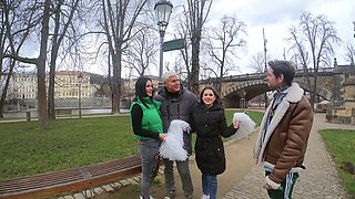 Cheerleader Serina Gomez gets her pussy licked by two guys in a steamy threesome