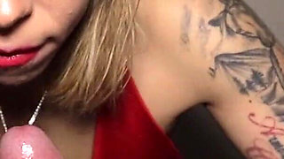 My Slutty Girlfriend Calls Me to Her Room to Suck My Cock - Cum in Mouth