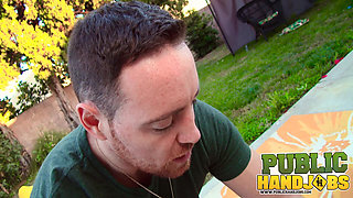Handjobs Mandy Muse Jerks Pool Boy in the Backyard