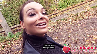 Naughty outdoor fuck with filthy MILF Dirty Priscilla!