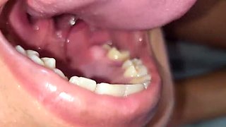 Pietro Montoya Fills Teen Latina Mouth with Piss and Cum Swallowing