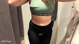 Having Fun in a Clothing Store - Dirty Action with a Blonde Girl