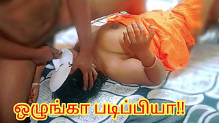 Step Father Punished Her Step Daughter for Getting Low Marks on Exam - Full Tamil Audio with Real Lustful Moaning