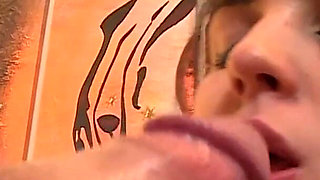 Beautiful teen licks and fucks by stepuncle with big cock on the couch