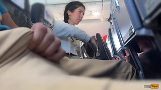 Public Cock Flashing In Airplane - I Brought Stranger To Cum In Two Minutes