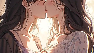 AI Generated Kissing Cartoon content, Uncensored video of 18 Year old Anime Girl, 3D Porn Cartoon on closeup by Kiidzy Animates