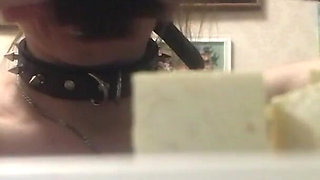 Cooking While Wearing a Collar and a Gag - Lovessie