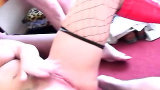 Seedy Blonde's Hotel Gangbang with Massive Facial Finish