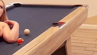 Vicki Verona and Emma Shay Lesbians Fuck on the Pool Table Instead of Playing Billiards