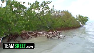 This Girl Sucks - Horny teen sucks cock outdoor and gets massive cum in her face