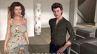 3D cartoon fantasy threesome featuring a tantalizing milf with a tight pussy