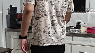 The Maid Got Fucked in the Ass in the Kitchen While Washing the Dishes