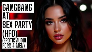 Gangbang Sex Party Audio: Full Group JOI & HFO Erotic Story for Men