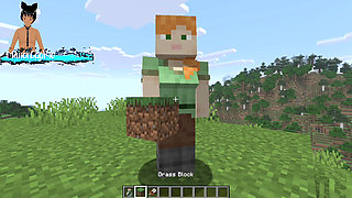 Minecraft mod Needs of Nature - Steve and alex masturbating and showing off some features! Like Cum!
